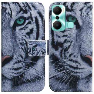 For Infinix Hot 20 Play Coloured Drawing Flip Leather Phone Case(Tiger)