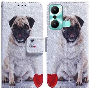 For Infinix Hot 20 Play Coloured Drawing Flip Leather Phone Case(Pug)