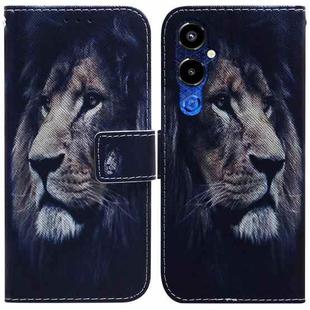 For Tecno Pova 4 Pro Coloured Drawing Flip Leather Phone Case(Lion)