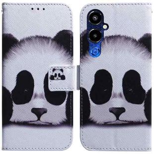 For Tecno Pova 4 Pro Coloured Drawing Flip Leather Phone Case(Panda)