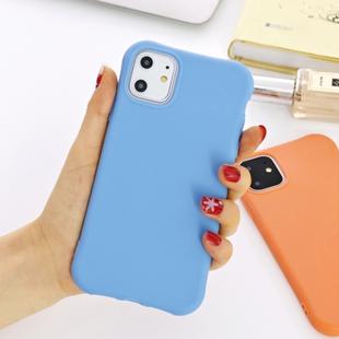 For iPhone 11 Pro Max Solid Color TPU Slim Shockproof Protective Case(Blue)
