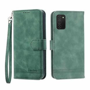 For Samsung Galaxy A51 4G Dierfeng Dream Line TPU + PU Leather Phone Case(Green)
