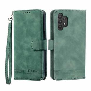 For Samsung Galaxy A32 4G Dierfeng Dream Line TPU + PU Leather Phone Case(Green)