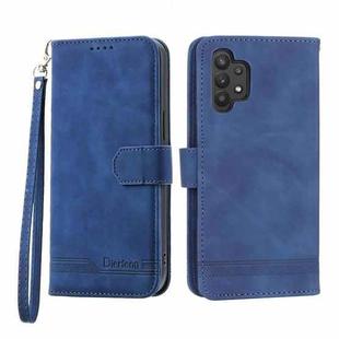 For Samsung Galaxy A32 4G Dierfeng Dream Line TPU + PU Leather Phone Case(Blue)