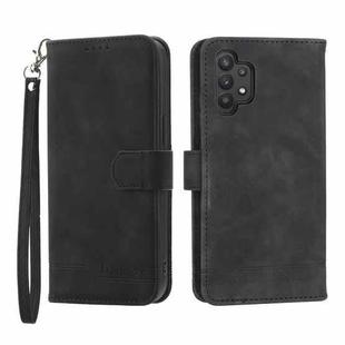 For Samsung Galaxy A32 4G Dierfeng Dream Line TPU + PU Leather Phone Case(Black)