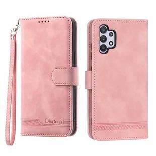 For Samsung Galaxy A32 5G Dierfeng Dream Line TPU + PU Leather Phone Case(Pink)