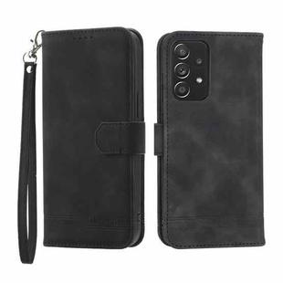 For Samsung Galaxy A52 5G / 4G Dierfeng Dream Line TPU + PU Leather Phone Case(Black)