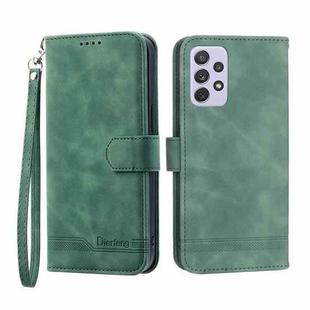 For Samsung Galaxy A72 5G / 4G Dierfeng Dream Line TPU + PU Leather Phone Case(Green)