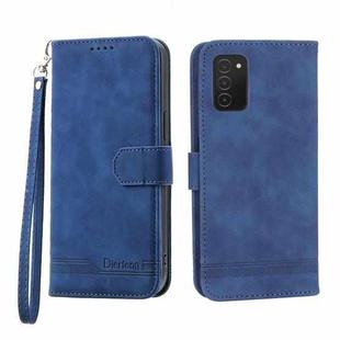 For Samsung Galaxy A03s 164mm Dierfeng Dream Line TPU + PU Leather Phone Case(Blue)