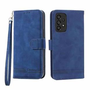 For Samsung Galaxy A53 Dierfeng Dream Line TPU + PU Leather Phone Case(Blue)