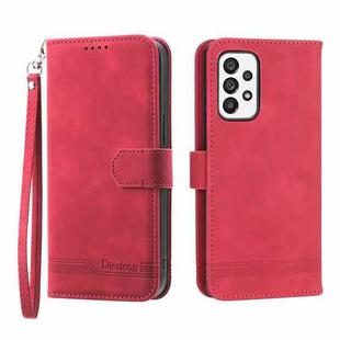 For Samsung Galaxy A73 Dierfeng Dream Line TPU + PU Leather Phone Case(Red)