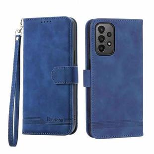 For Samsung Galaxy A23 Dierfeng Dream Line TPU + PU Leather Phone Case(Blue)