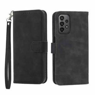 For Samsung Galaxy A23 Dierfeng Dream Line TPU + PU Leather Phone Case(Black)