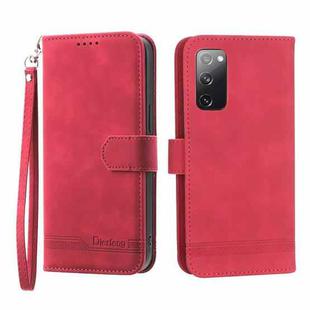 For Samsung Galaxy S20 FE Dierfeng Dream Line TPU + PU Leather Phone Case(Red)