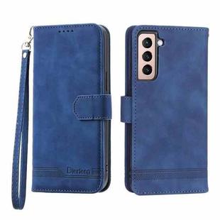 For Samsung Galaxy S21+ 5G Dierfeng Dream Line TPU + PU Leather Phone Case(Blue)