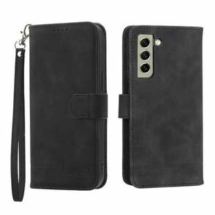 For Samsung Galaxy S21 FE 5G Dierfeng Dream Line TPU + PU Leather Phone Case(Black)