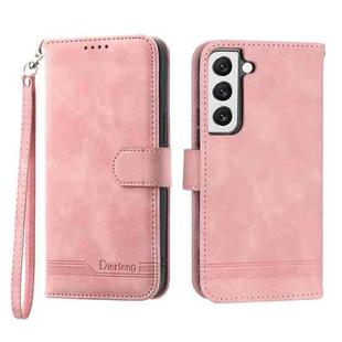 For Samsung Galaxy S22 5G Dierfeng Dream Line TPU + PU Leather Phone Case(Pink)