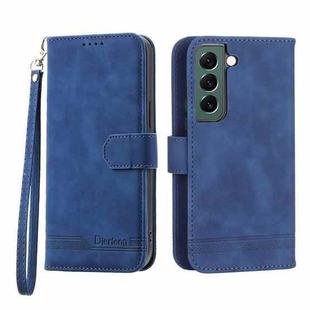 For Samsung Galaxy S22+ 5G Dierfeng Dream Line TPU + PU Leather Phone Case(Blue)