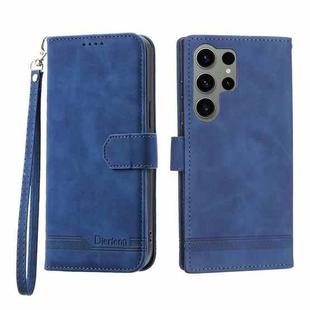 For Samsung Galaxy S23 Ultra 5G Dierfeng Dream Line TPU + PU Leather Phone Case(Blue)