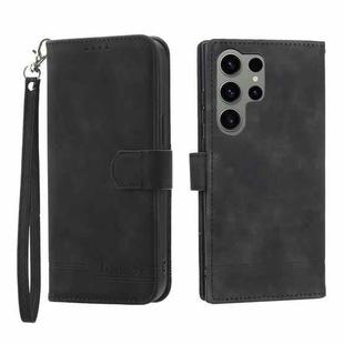 For Samsung Galaxy S23 Ultra 5G Dierfeng Dream Line TPU + PU Leather Phone Case(Black)