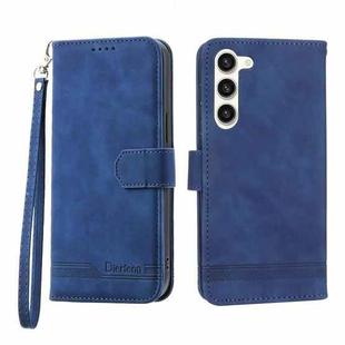 For Samsung Galaxy S23+ 5G Dierfeng Dream Line TPU + PU Leather Phone Case(Blue)