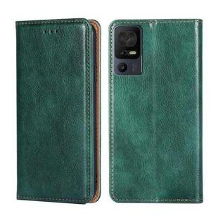 For TCL 40 SE Gloss Oil Solid Color Magnetic Leather Phone Case(Green)
