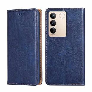 For vivo S16 / S16 Pro Gloss Oil Solid Color Magnetic Leather Phone Case(Blue)