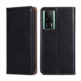 For Xiaomi Redmi K60E Gloss Oil Solid Color Magnetic Leather Phone Case(Black)