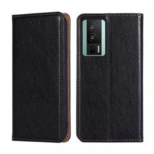 For Xiaomi Redmi K60 / K60 Pro Gloss Oil Solid Color Magnetic Leather Phone Case(Black)