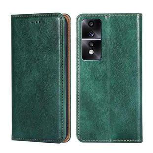 For Honor 80 GT Gloss Oil Solid Color Magnetic Leather Phone Case(Green)