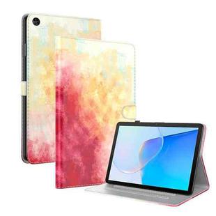 For Huawei MatePad SE Watercolor Pattern Flip Leather Tablet Case(Spring Cherry)