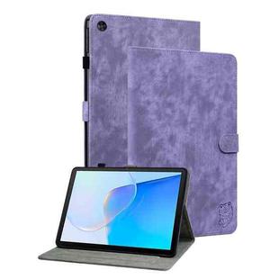 For Huawei MatePad SE Tiger Pattern Flip Leather Tablet Case(Purple)