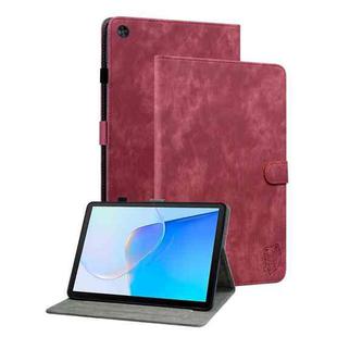 For Huawei MatePad SE Tiger Pattern Flip Leather Tablet Case(Red)