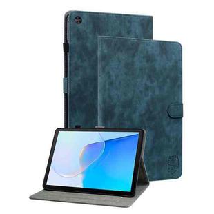 For Huawei MatePad SE Tiger Pattern Flip Leather Tablet Case(Dark Blue)