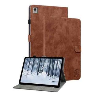 For Nokia T21 Tiger Pattern Flip Leather Tablet Case(Brown)