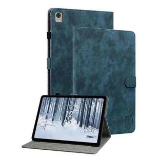 For Nokia T21 Tiger Pattern Flip Leather Tablet Case(Dark Blue)