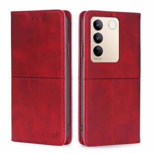 For vivo S16 / S16 Pro Cow Texture Magnetic Horizontal Flip Leather Phone Case(Red)
