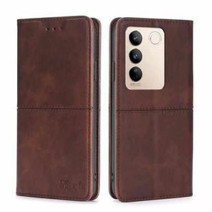 For vivo S16 / S16 Pro Cow Texture Magnetic Horizontal Flip Leather Phone Case(Dark Brown)