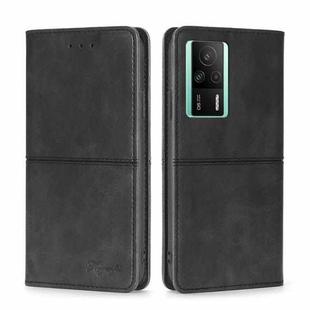 For Xiaomi Redmi K60E Cow Texture Magnetic Horizontal Flip Leather Phone Case(Black)