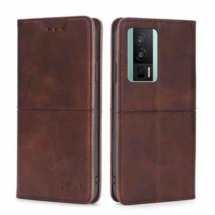 For Xiaomi Redmi K60 / K60 Pro Cow Texture Magnetic Horizontal Flip Leather Phone Case(Dark Brown)
