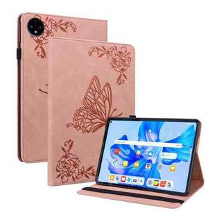 For Huawei MatePad Pro 11 2022 Butterfly Flower Embossed Leather Tablet Case(Rose Gold)