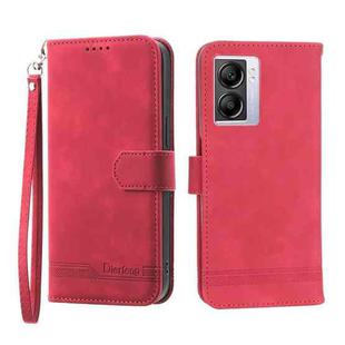 For OPPO A57 5G Dierfeng Dream Line TPU + PU Leather Phone Case(Red)