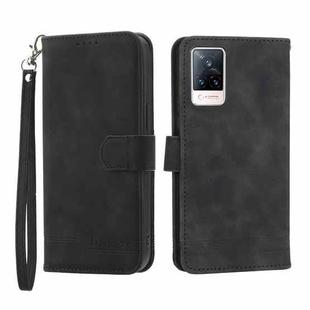 For vivo V21 5G Dierfeng Dream Line TPU + PU Leather Phone Case(Black)