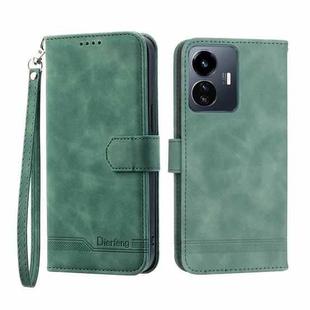 For vivo Y77 5G Dierfeng Dream Line TPU + PU Leather Phone Case(Green)