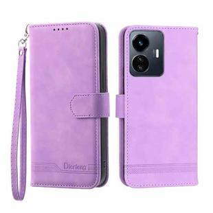 For vivo Y77 5G Dierfeng Dream Line TPU + PU Leather Phone Case(Purple)