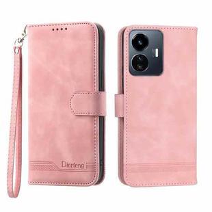 For vivo Y77 5G Dierfeng Dream Line TPU + PU Leather Phone Case(Pink)