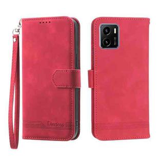 For vivo Y15s 2021 Dierfeng Dream Line TPU + PU Leather Phone Case(Red)