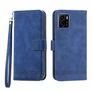 For vivo Y15s 2021 Dierfeng Dream Line TPU + PU Leather Phone Case(Blue)