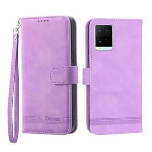 For vivo Y21 2021 Dierfeng Dream Line TPU + PU Leather Phone Case(Purple)