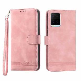 For vivo Y21 2021 Dierfeng Dream Line TPU + PU Leather Phone Case(Pink)